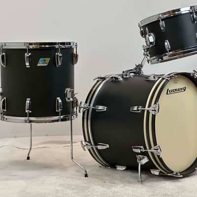 Ludwig 18/12/14" VIDEO Vintage 70's Jazzette Drum Set - Black Panther image 2