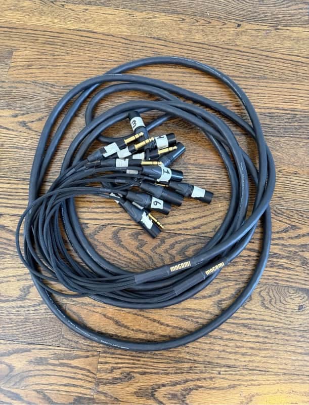 Mogami Gold 8 TRS-XLRM-20 8-channel 1/4" TRS Male to XLR Male Snake - 20 feet image 1
