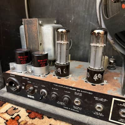 Vintage 1970s WEM Watkins Monitor Reverb Guitar Amplifier 2x12 Combo w/ Goodmans image 20