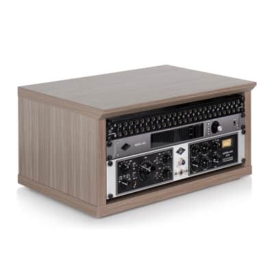 Gator Frameworks Elite Furniture Series 4U Wood Desktop Studio Rack in Driftwood Grey Finish (GFW-ELITERK-4U-GRY) image 1
