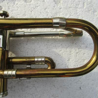 Getzen 90 Deluxe Trumpet, 1949, USA, Gold Lacquer, Tags, Case, Very Clean image 14
