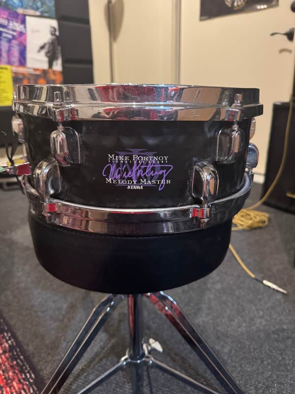Tama MP125ST 5x12" Mike Portnoy Melody Master Signature Steel Snare Drum 2010s - Hammered Black image 1