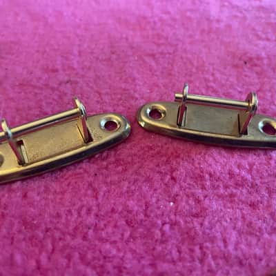 vintage NOS Gibson case handle brackets +Rivets for es 335 Les Paul paf L5 tkl geib ess & ess lifton epiphone image 5