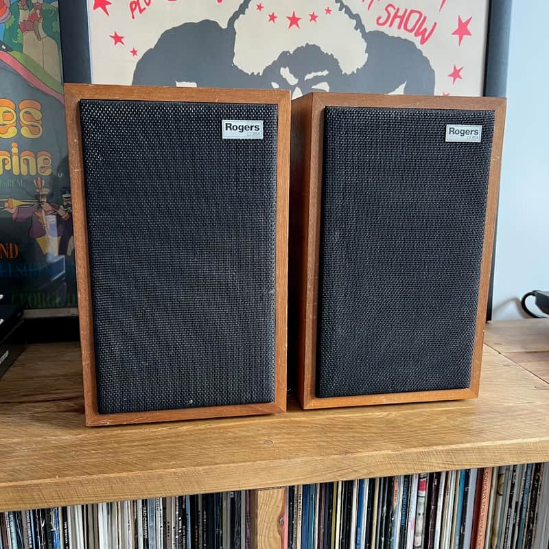 Matched Pair Vintage 1980s Rogers BBC LS3/5A 15ohm Monitor Speakers 23000 Serial image 1