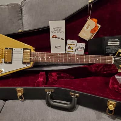 Gibson Custom Shop Flying V 59 Reissue T.V. Yellow W/ OHSC & COA image 1