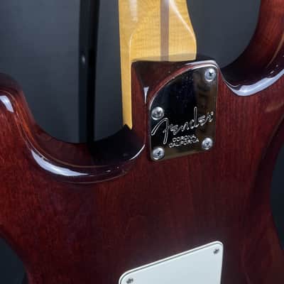 Fender American Select Series Stratocaster w Flame Maple cap 2011 - Gloss Dark Cherry Burst image 8