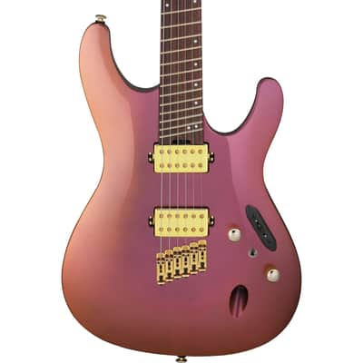 Ibanez SML721 S Axe Design Lab Multi-Scale Electric Guitar, Rose Gold Chameleon image 1