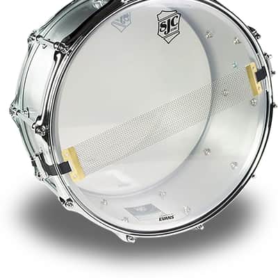 SJC Drums Alpha Aluminum Snare – 6.5"x14" - Brushed Aluminum Shell image 4