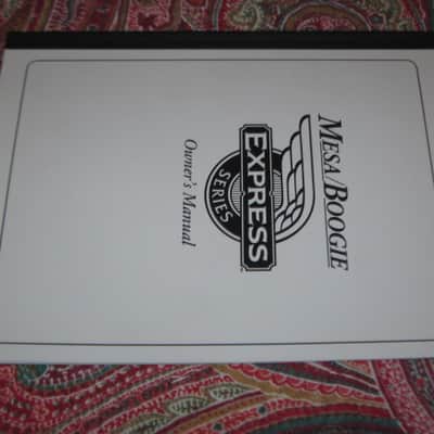 very near A+ (rarely handled) genuine Mesa Boogie Owner's Manual for Express Series 5:25 & 5:50  (NO amp included) from late 2000s/early 2010s, White Paper w/  Black Print/Graphics, 34 TOTAL pages Front Outer Cover to Back Outer Cover, 8 & 1/2" W x 11" H image 4