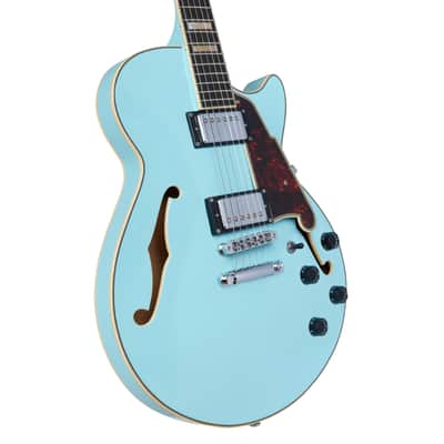 D'Angelico DAPSSSKBCS PREMIER SS Single Cutaway Semi-Hollow Body Maple Neck 6-String Electric Guitar w/Gig Bag image 2
