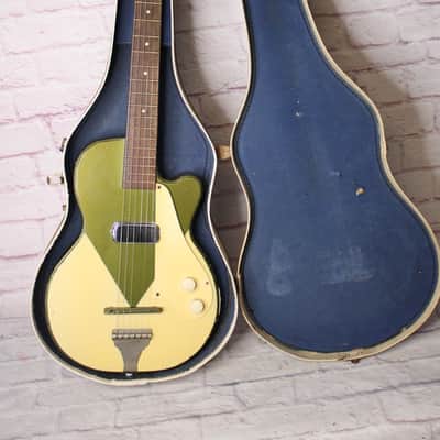 👀Vintage 1955 Kay K-136 "Peanut" Art Deco 2 Tone Metallic Green/ White w/ OHC image 11