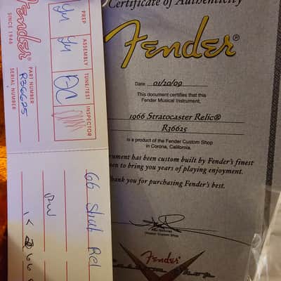 Fender NOS Custom Shop Relic 1966 Stratocaster image 15