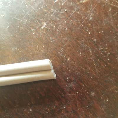 Pope one (1) 117V Power Cord Electric Cable cut Vintage non-polarized beige, grey 1940s-1960s image 5