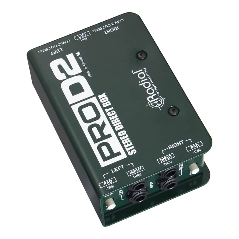 Radial ProD2 Dual Stereo Passive Direct Box Guitar Bass Keys PROAUDIOSTAR image 1
