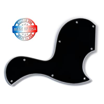 Black/White *2 Ply Style MODIFIED Pickguard for 2018 to present Gibson SG Junior Made in USA image 3