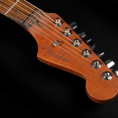 2020 Fender American Acoustasonic Stratocaster - Transparent Sonic Blue | USA Thinline Hollowbody Hybrid Electro Acoustic Guitar Fishman Pickup 2.39kg | CoA image 7