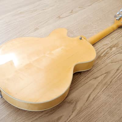 1970s Hagstrom Jimmy D'Aquisto Archtop Electric Guitar Blonde Sweden w/ Case image 14