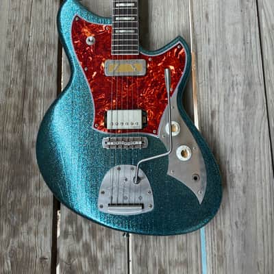 YouTube Vid in Description!! JD Simo’s Novo Serus J Merman Sparkle Modified original soft case electric guitar image 2
