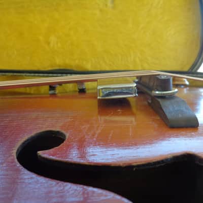 1930's Kay Baritone Archtop Guitar - B Tuning - Acoustic Electric - X Wide Fretboard - Period Case image 16