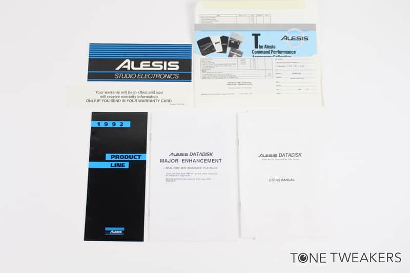 Alesis Datadisk Users Manuals Sticker Product Line Catalog VINTAGE SYNTH DEALER image 1