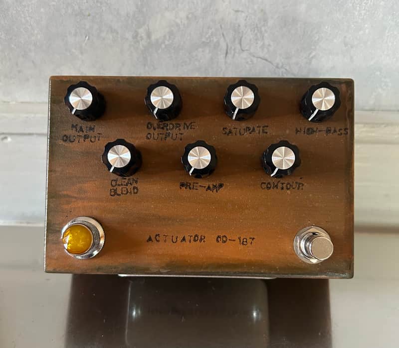 Industrialectric Actuator OD-187 Germanium Overdrive Fuzz Guitar/Bass Effect Pedal Rust image 1