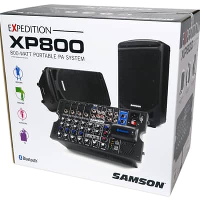 Samson Expedition XP800 800w Portable 8" PA DJ Speaker System+8-ch Powered Mixer image 10