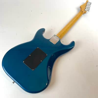 Kramer  Focus 1980s - Aged Blue H/S/S with splitter, Rosewood board Original Floyd Rose , clean and original, , and original HScase image 8