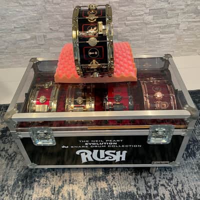 DW Neil Peart Rush “SUPER” Evolution Snare Drum Collection Featuring a total of 5 (five) Snares 1995-2004-2007-2010-2016 - Custom image 4