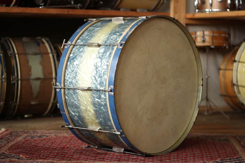 1930s Leedy 14” x 28” Vintage Bass Drum – All Original Bass drum 1939 image 1