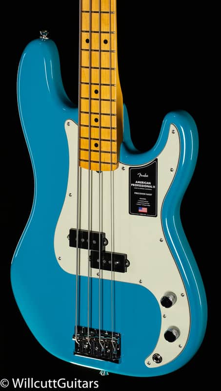 Fender American Professional II Precision Bass Maple Fingerboard Miami Blue (801) image 1