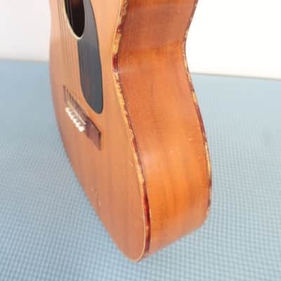 Vintage 1960s Harmony H162 Concert 5105 H165 All Mahogany Guitar Low Action Playable Beautiful Binding Nice Patina Very Clean image 6
