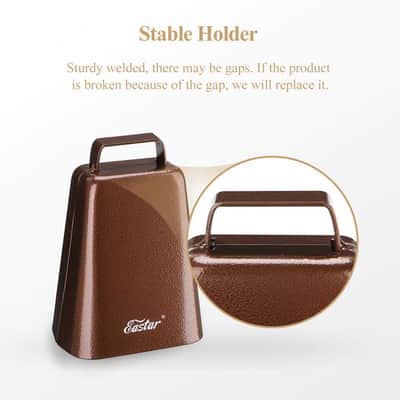 7" Steel Cow Bell Without Handle, Maroon image 4