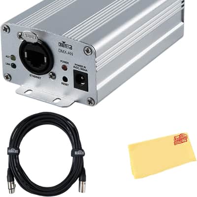 Chauvet DJ DMX-AN2 Multipurpose Art-Net/sACN Node Bundle with DMX Cable and Austin Bazaar Polishing Cloth image 2