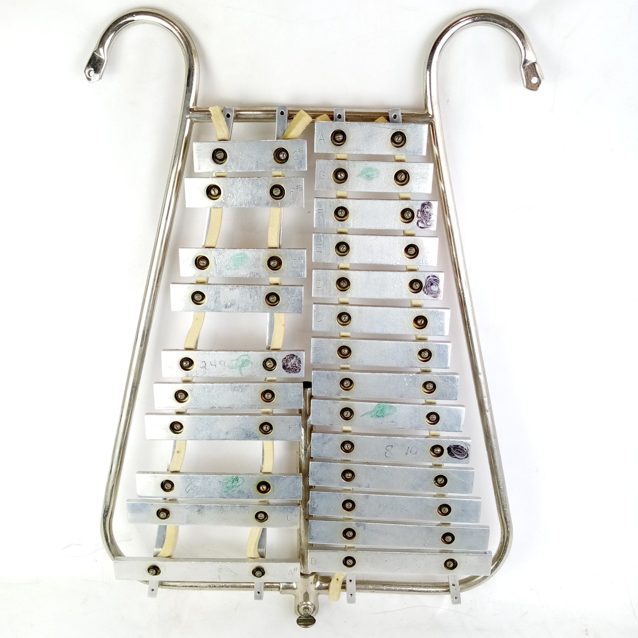B.F.Kitching & Co Marching Bell Lyra Glockenspiel Xylophone Vintage +Mount Tube* — main photograph