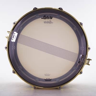 Ludwig LB417BT "Brass On Brass" Black Beauty 6.5x14" Snare Drum with Brass Hardware image 4