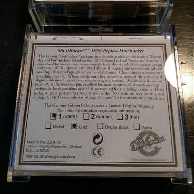 Gibson Burstbucker 1 and 2 Pickup Set Gold image 5