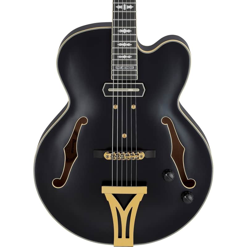Ibanez PM3C Pat Metheny Signature Hollow Body Guitar w/ Hardshell Case - Black Low Gloss image 1