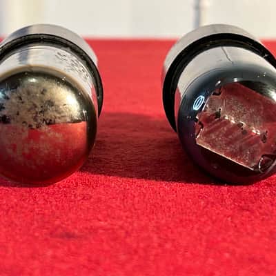 Sylvania/Unknown 6V6GT Amplifier Replacement Tube Mismatched Pair 1970’s Black Base Tested Good image 7