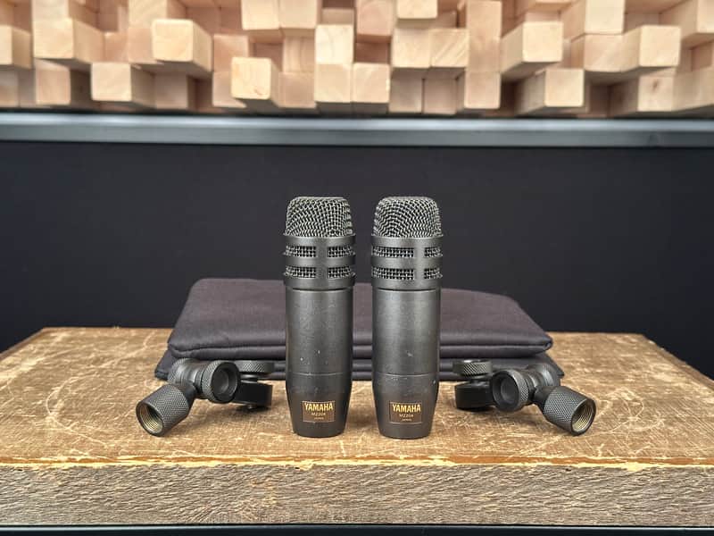 Vintage Yamaha MZ204 Cardioid Dynamic Microphone Pair. Great Shape. MZ-204 MZ 204 image 1