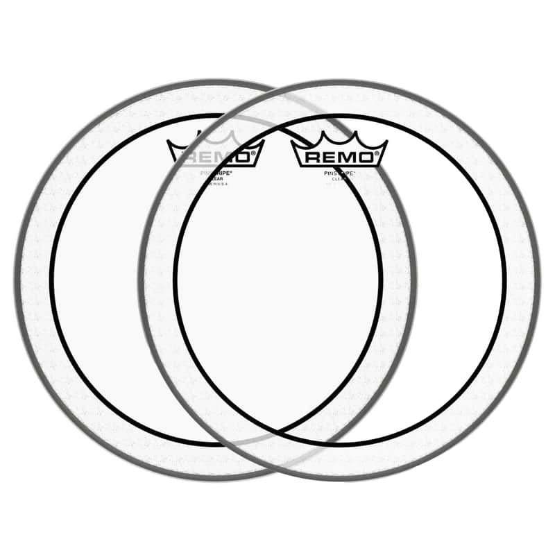 2x - Remo Pinstripe Clear Drum Heads 6" Clear - BRAND NEW - Octobans and Rototoms image 1