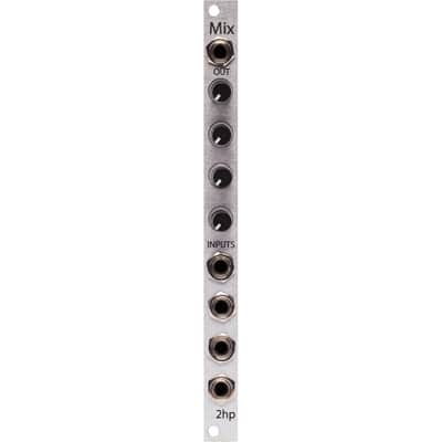 2hp MIX Eurorack Audio Mixer Module (Silver) image 1