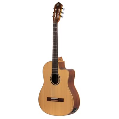 Ortega RCE131SN Family Series Pro Solid Cedar Top Mahogany Neck Cutaway Nylon 6-String Classical Acoustic-Electric Guitar w/Gig Bag image 4