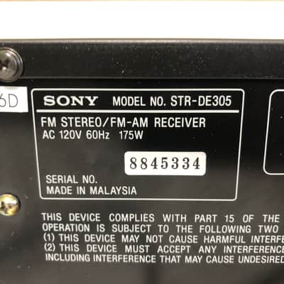 Sony STR-DE305 Receiver HiFi Stereo Vintage 2 Channel Phono Home Audio AM/FM image 6