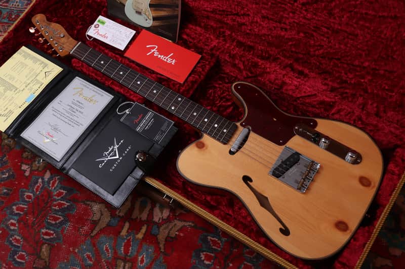 FENDER USA Custom Shop Knotty Pine Telecaster Thinline "Aged Natural + Rosewood" (2020) image 1