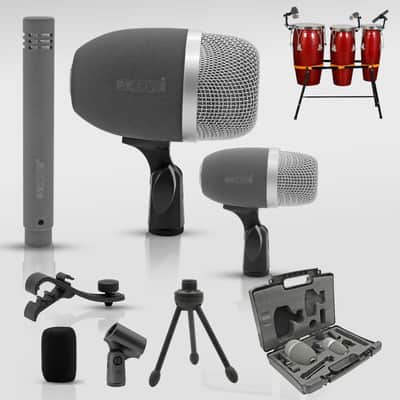 5 Core Conga Mic Snare Tom Microphone Drum Kit Condenser XLR Instrument Mics image 3
