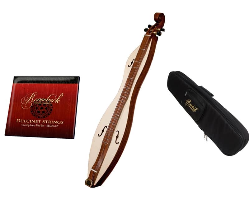 Mountain Dulcimer Package Includes: Roosebeck Mountain Dulcimer 4-String Cutaway - F-Holes + Roosebe image 1