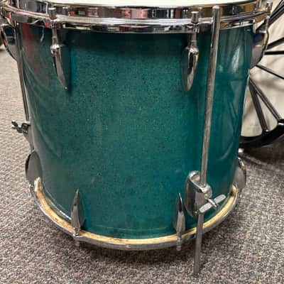 Vintage 14.5” x 16” Sonor Floor Tom 1960’s - Sparkling Turquoise image 12