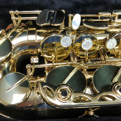 Selmer Seles Axos Alto Sax.  Gold Lacquer. Lightly Owned Pro Alto. NICE image 3
