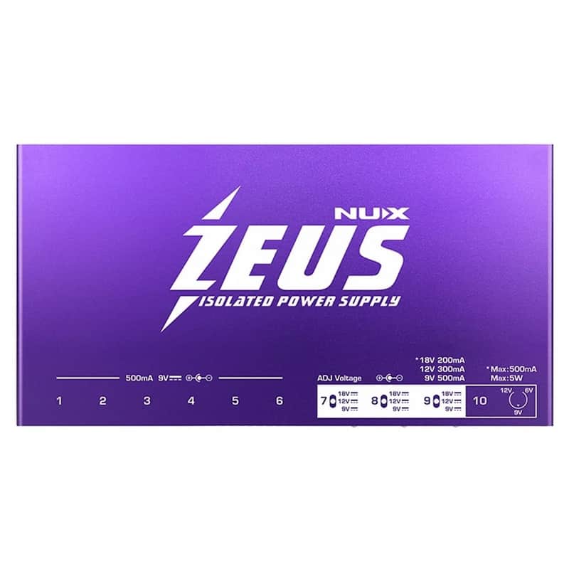 NuX Zeus 10 output Isolated Power Supply for Pedalboard w/ FREE Same Day Shipping image 1