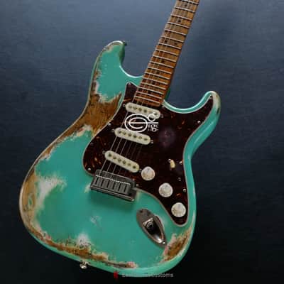 Fender American Stratocaster 40th Anniversary Seafoam Green Made in USA Heavy Aged Relic image 3
